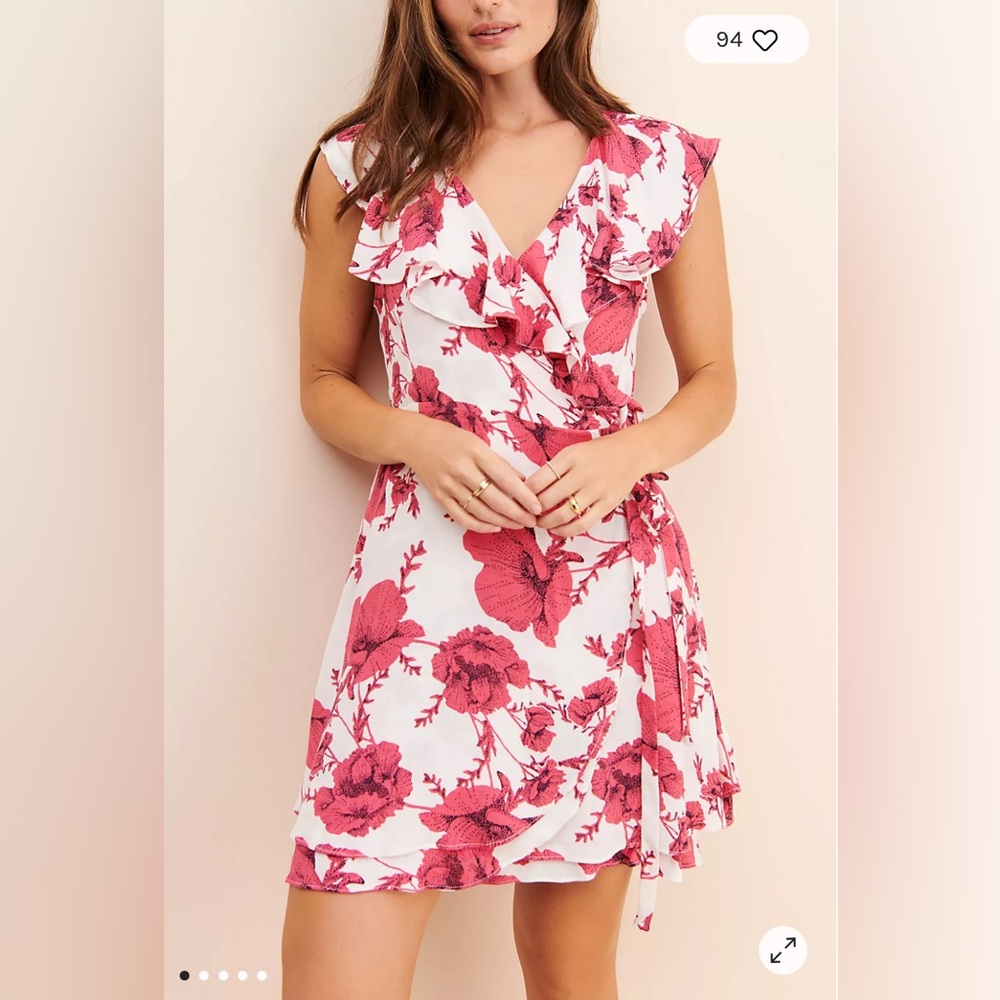 Free People French Quarter Wrap Mini Dress SIZE S